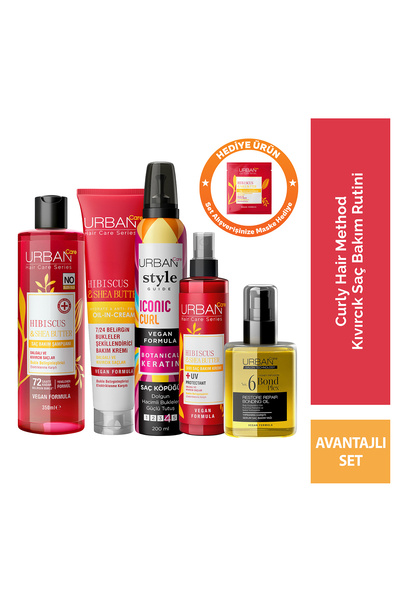 Urban Care Curly Hair Method-Kıvırcık Saç Bakım Rutini, Bukle belirginleştiri...