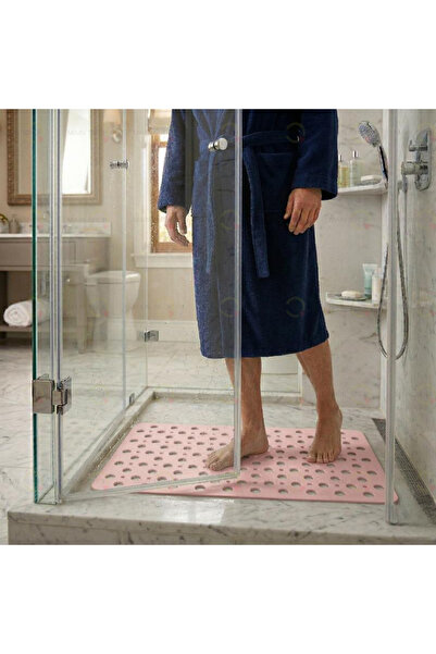 MAİN SHOP Αντιολισθητικό χαλάκι μπάνιου και ντουζιέρας 33 X 66 εκ. Ροζ Χρώμα ...