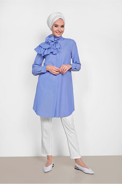 Alvina Coat Detail Cotton Tunic 4399