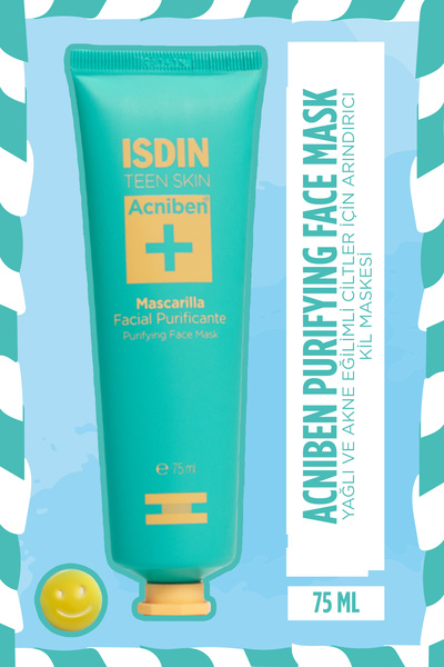 ISDIN Acniben Purifying Face Mask 75 ml Yağlı ve Akne Eğilimli Ciltler İçin A...