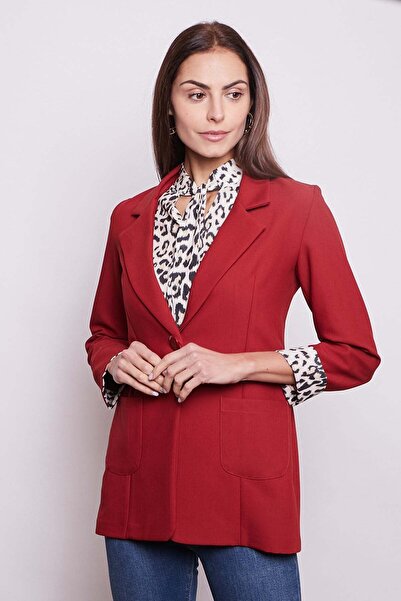 Jument Μπλέιζερ από ύφασμα με γιακά και τσέπες, μακρυμάνικο, με δυνατότητα αν...