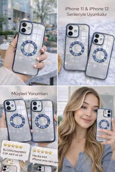 Ceponya iPhone 11 Case Corners Colorful Luxury Transparent Camera Protected Silicone