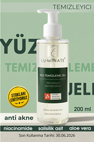 Luminate Yüz Temizleme Jeli Salisilik Asit Siyah Nokta Karşıtı Yağlı ve Karma...