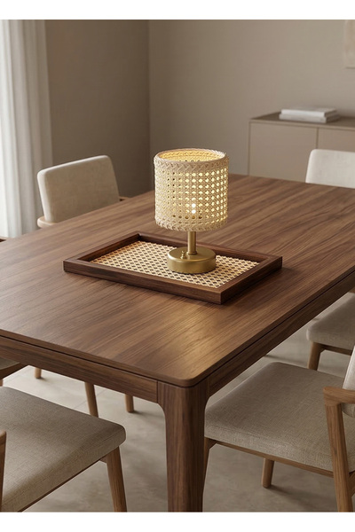 Maison Avf 2'li Set Hazeran & Rattan Kablosuz Masa Lambası & Hazeran Tepsi Es...