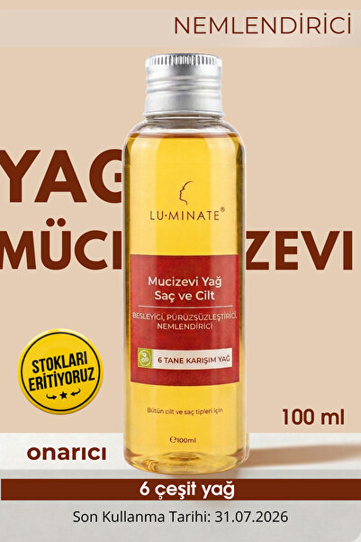 Luminate Mucizevi Saç Ve Vücut Bakım Yağı Sarı Kantaron Yasemin Argan Zeytin ...