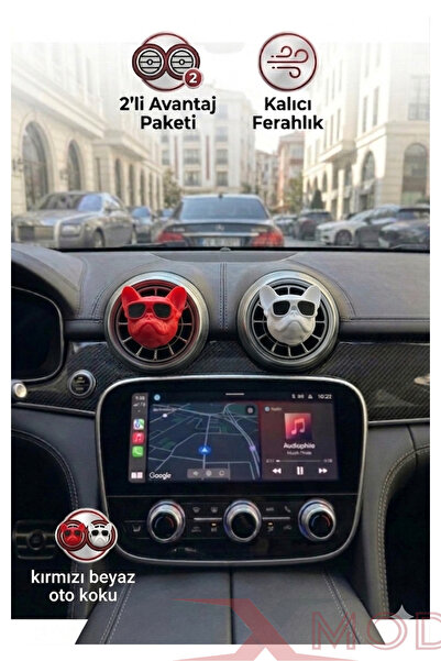 XMOD Kırmızı Beyaz Türkiye Milli Takim Oto Kokusu Buldog Dizayn 2 Adet Araba ...