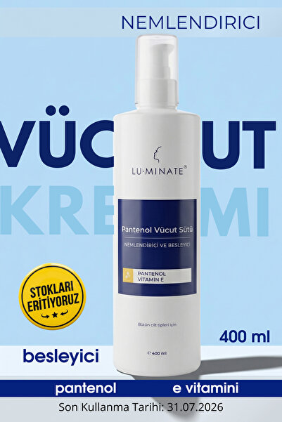 Luminate Vücut Losyon Pantenol E Vitamini Kuru Karma Ciltler Için Su Bazlı Pa...
