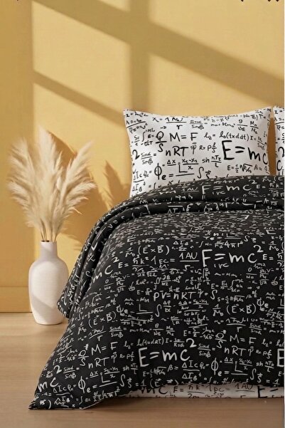 LaLiva Σετ Παπλωματοθήκης Μονό Φυσικό Υγιές Βαμβάκι E=mc2 Formula