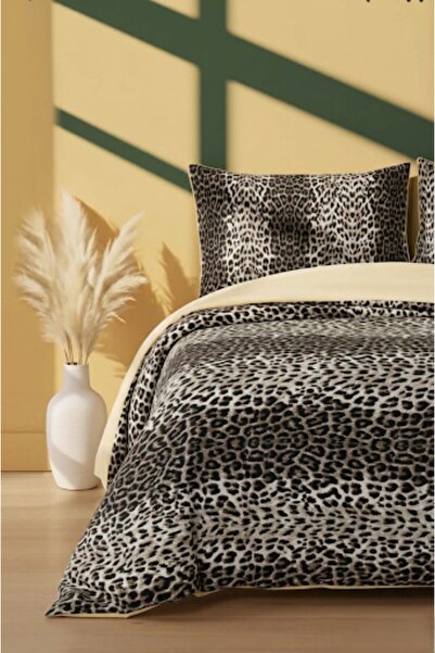 LaLiva Σετ Παπλωματοθήκης Pars Çarşafı Lastilki Διπλό Μπεζ