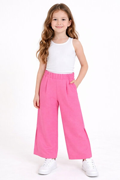 Alin Alp 2-6 Years Old Girl's Pink Slit Detailed Trousers-6 Y