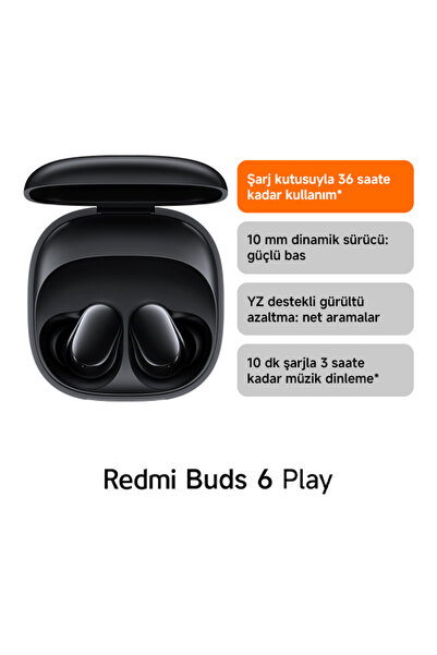 Xiaomi Redmi Buds 6 Play Mavi Kulakiçi Kulaklık- Gürültü Engelleme BT 5.4 TWS (Xiaomi TR Garantili)