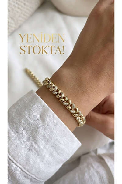 m mavi deniz accesories Xuping Bileklik Örgü Zincir Model 14 Ayar Altın Görün...