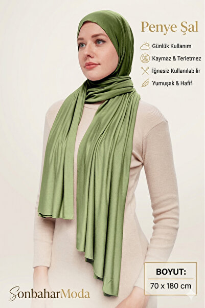 Sonbaharmoda Women's Hijab Luxury Combed Cotton Shawl – Non-Slip, Soft, Four ...