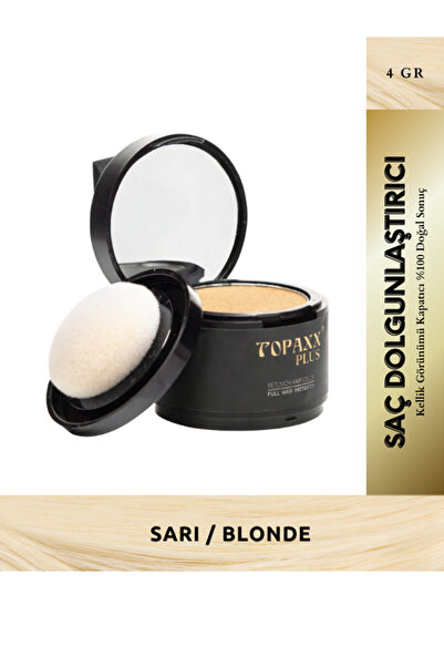 Topaxx Sarı/Blonde Suya Dayanıklı Saç Dolgunlaştırıcı Seyrek Kapatıcı Saç Pud...