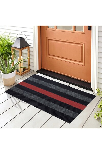 Valery Home Retro Vl Striped Exclusive Ματ Πατάκια για Υγρό, Σκόνη και Λάσπη ...