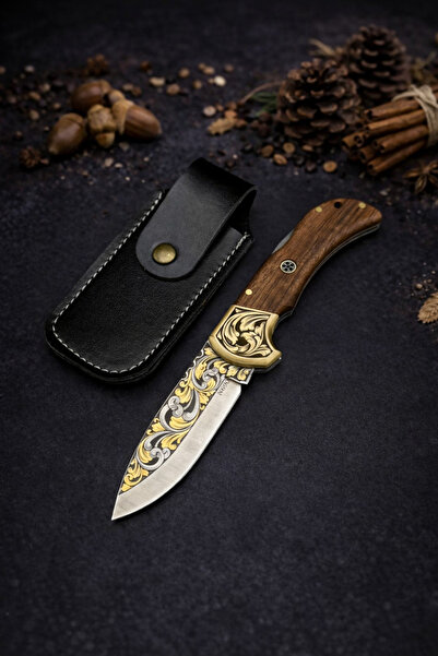 MT BIÇAK MAĞAZASI ALTIN İŞLEMELİ GRAVÜR DESENLİ SARI ÖNLÜKLÜ ŞİMŞEK MODEL | N...