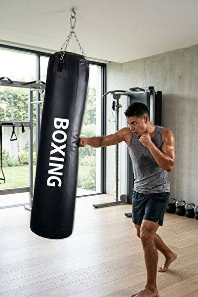 Spor Byfit Dolu Boks Kum Torbası Siyah 120 cm x 35 cm