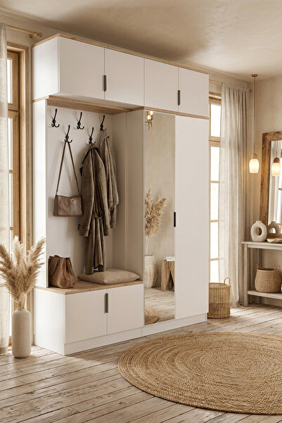 Diva 60-Length Coat Rack with Mirror and Hanger and 120-Length Hanger