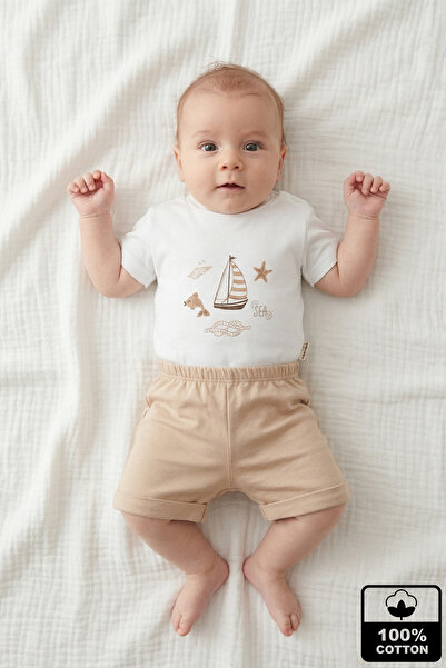 100% Cotton 2pcs Shorts and T-Shirt Baby Set