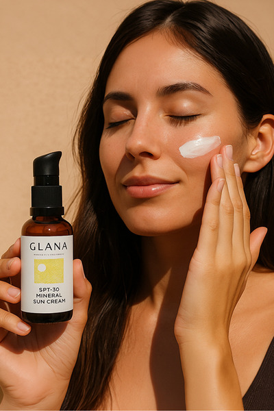 Glana Cosmetics %100 Doğal Renksiz Mineral Güneş Kremi 30 SPF