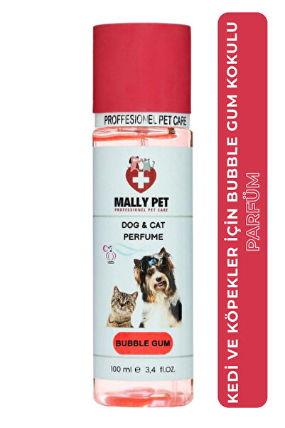 MALLY PET PROFESSIONEL PET CARE Bubble Gum Kokulu Kedi ve Köpek Parfümü 100 Ml