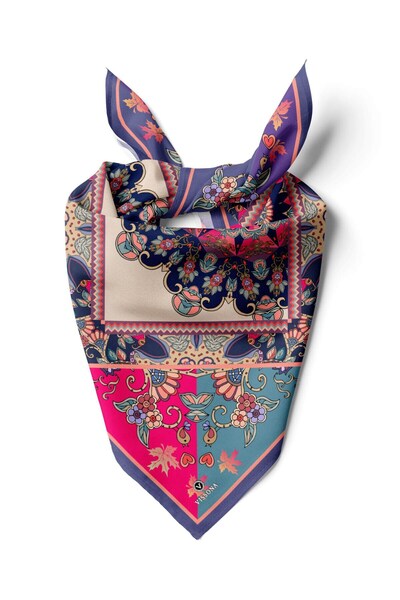 Vissona %100 İpek Etnik Desenli Kadın Bandana