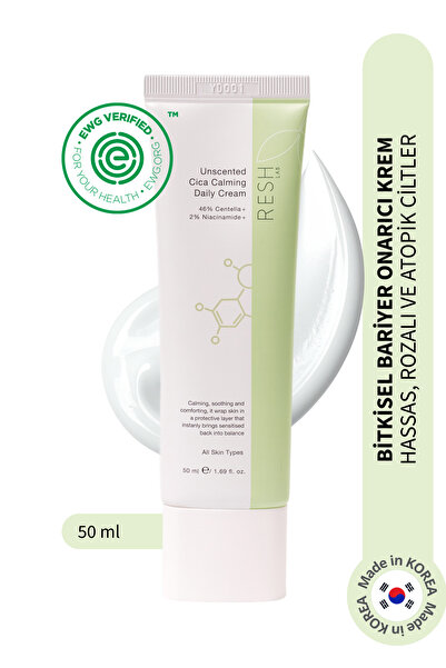 RESH LAB Unscented Cica Calming Daily Cream - Bariyer Onarıcı Nemlendirici Kr...