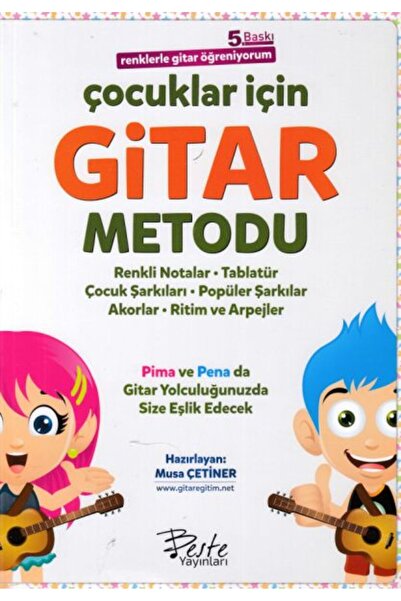 Timaş Yayınları طريقة الجيتار للأطفال - تعلم الجيتار بالألوان