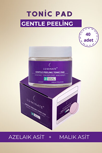 Luminate Gentle Peeling Tonic Pad Azelaik Asit Akne Karşıtı Yüz peelingi 40 T...