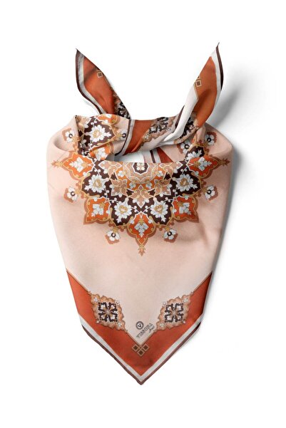 Vissona %100 İpek Kadın Desenli Bandana 80x80
