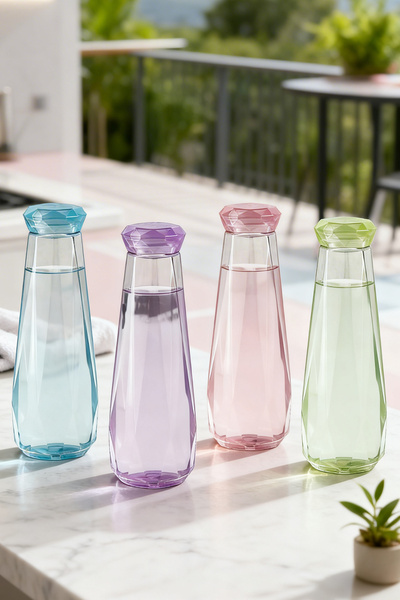 Eq deco Kapaklı Cam Şişe 400 ml