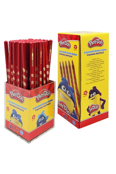 Play Doh Play-doh Kırmızı Kalem Oluklu Kopya Kalemi Kk015 (72 Li Paket)