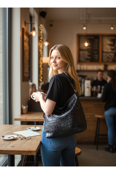 HFKY Γυναικεία μαύρη casual τσάντα. Casual τσάντα ώμου