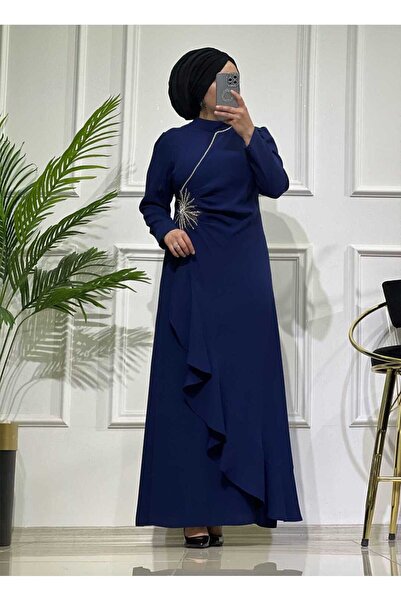 masalabiyem 2771 K150 فستان سهرة إنديجو ستار ستون