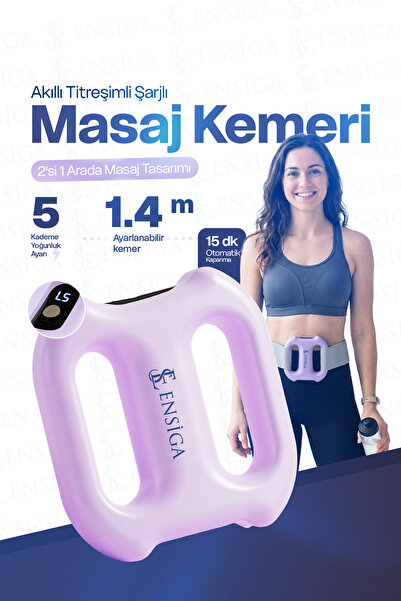 EN SİGA Akıllı Masaj Kemeri Çift Halka Titreşimli 5 Kademe 3 Mod Şarjlı Masaj...
