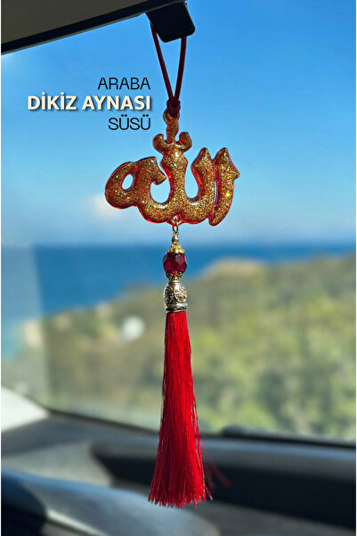 RAVVORA El Yapımı Dikiz Aynası Süsü – Epoksi Tasarım, Püsküllü Araba Aksesuar...