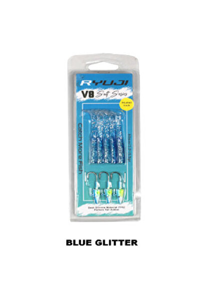 Oslo Ryuji V8 8cm 5.5gr Blue Glitter Silikon Yem