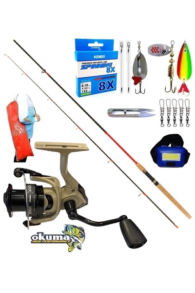 Oslo Okuma Outrax 3000 270cm 10-35gr Remixon Red Zoom Turna Spin Olta Takımı Seti Kırmızı