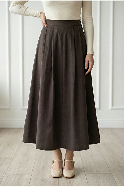 BENAHOLL Φούστα Zelal με κρυφή τσέπη - PA210 Καφέ