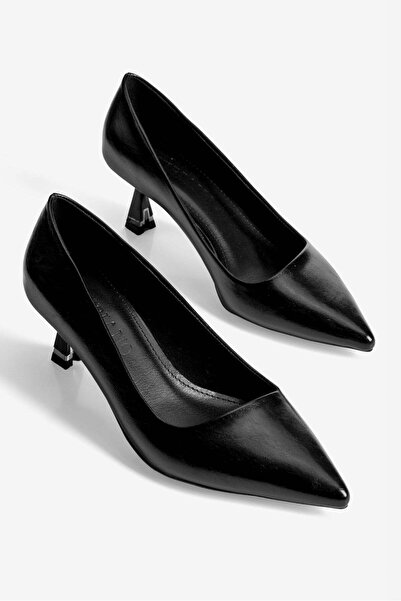 Mubiano Women's Stiletto Pointed Toe Heeled Shoes Luma Black