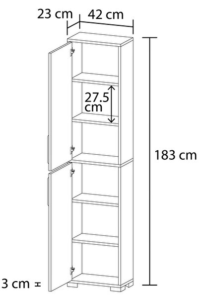 MOBİLİQUE Lizbon No.4 Banyo Dolabı