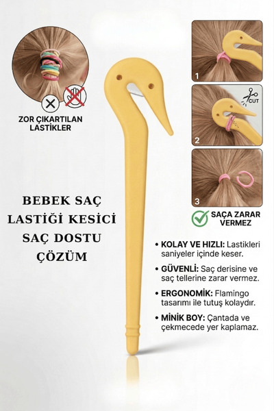 TRK Plastik Trkplastik Children's Hair Rubber Band Cutter, Painless Hairpin Removal Apparatus, Pack of 2 (2 Pcs)