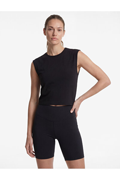 Koton Αθλητικό μπλουζάκι από μείγμα μοντάλ, αμάνικο, με λαιμόκοψη ποδηλάτου