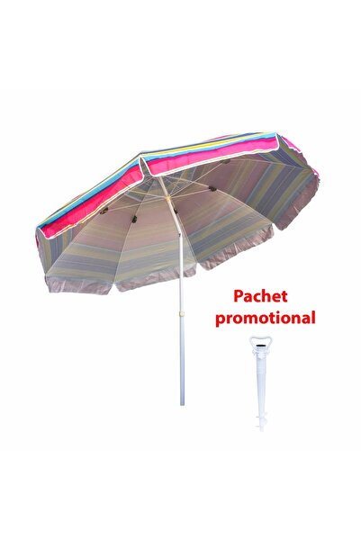 FOXMAG24 Προωθητικό πακέτο, αντηλιακή ομπρέλα, διάμετρος 2,4μ και λευκή βάση ...