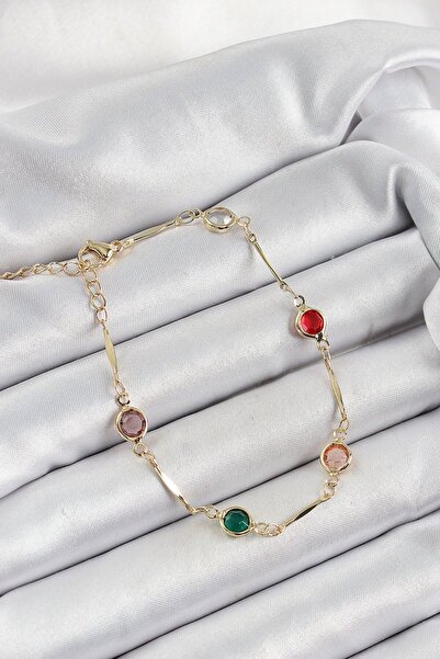 atastore2017 Brass Assorti Model Gold Color Zircon Stone Women's Bracelet - L...