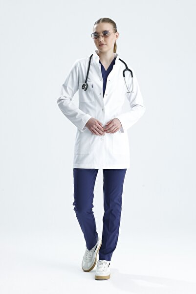 uçak iş giyim Λευκό Lycra Παντελόνι Τουνίκ με Γιακά Δικαστή για Γυναίκες Γιατ...