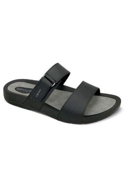 Ceyo 9877-1I Black Orthopedic Men's Slippers
