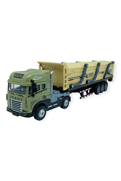 Vardem Metal Tır 1:24 - Sesli Işıklı Kum Taşıyıcı Tır 39 cm - Haki (Lisinya)