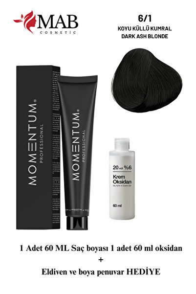 Profesyonel Saç Boyası 60ml 6.1 Koyu Küllü Kumral