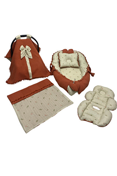 Happy Baby Dikiş Atölyesi Müslin Waffle Babynest Taşınabilir Bebek Yatağı Pik...
